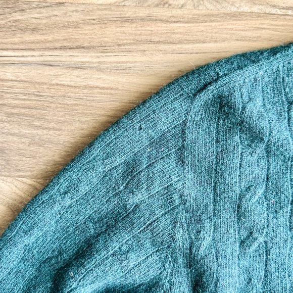 Lacoste Men's XL Woolmark Cable Knit Crewneck Sweater Dark Green - Picture 9 of 13